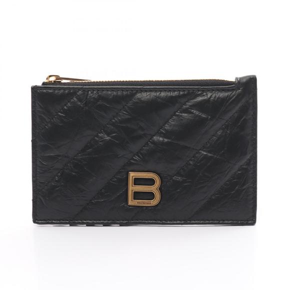 BALENCIAGA Crush Case Leather Black - Picture 1 of 6